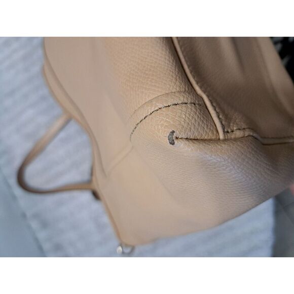 Coach Crossgrain Leather Pocket Tote Shoulder Bag Purse Beige 34497 - Picture 13 of 16